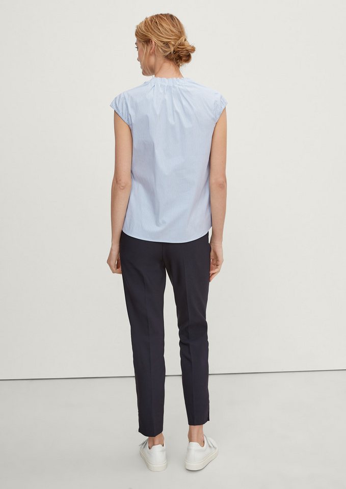 comma Kurzarmbluse Bluse Feminine Baumwollbluse – Bild 3 von 5