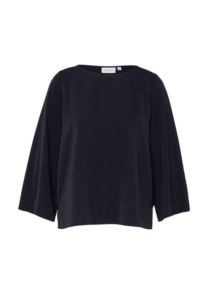comma Kurzarmbluse Bluse Fließende Bluse mit weitem Ärmel – Bild 2 von 5
