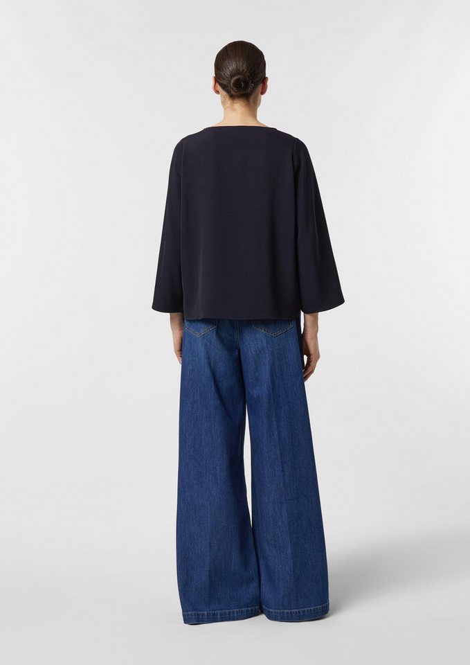 comma Kurzarmbluse Bluse Fließende Bluse mit weitem Ärmel – Bild 3 von 5