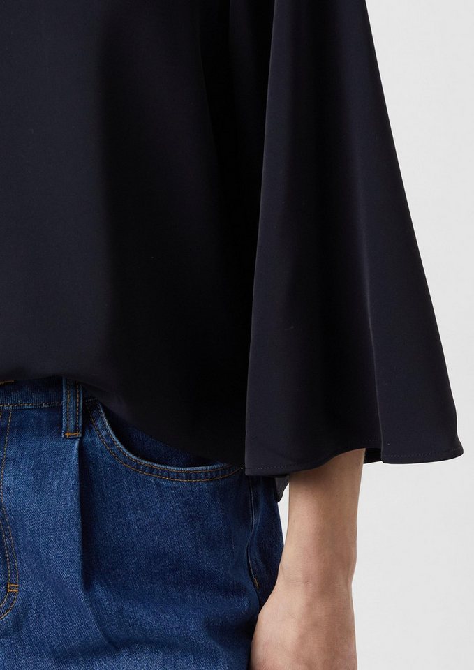 comma Kurzarmbluse Bluse Fließende Bluse mit weitem Ärmel – Bild 4 von 5