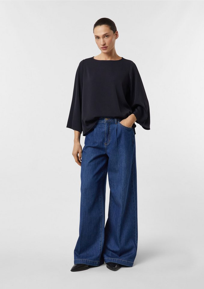 comma Kurzarmbluse Bluse Fließende Bluse mit weitem Ärmel – Bild 5 von 5