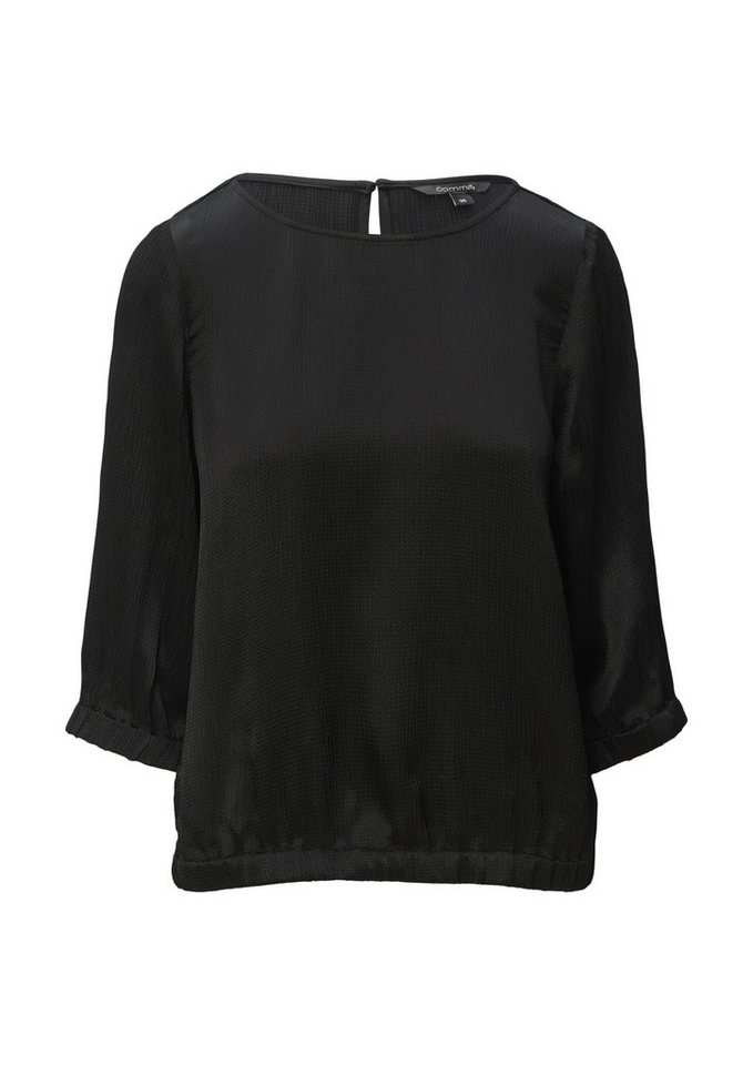 comma Kurzarmbluse Bluse Strukturierte Bluse aus Viskose – Bild 2 von 5