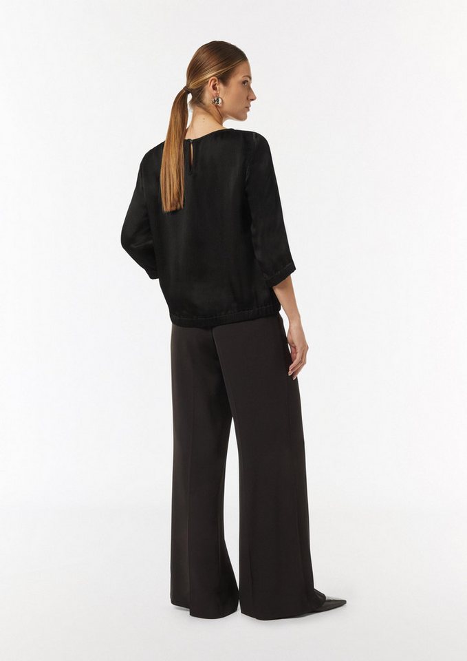 comma Kurzarmbluse Bluse Strukturierte Bluse aus Viskose – Bild 3 von 5