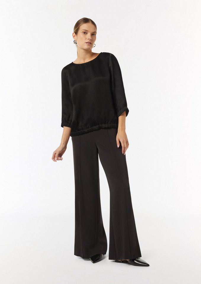 comma Kurzarmbluse Bluse Strukturierte Bluse aus Viskose – Bild 5 von 5
