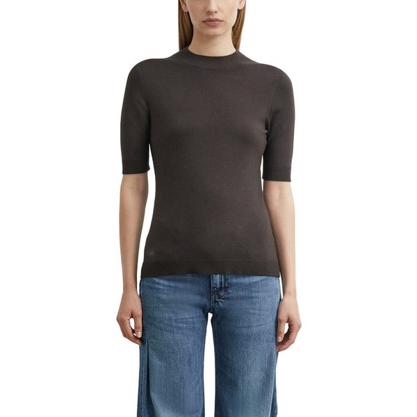 comma Kurzarmpullover aus Viskose-Mix