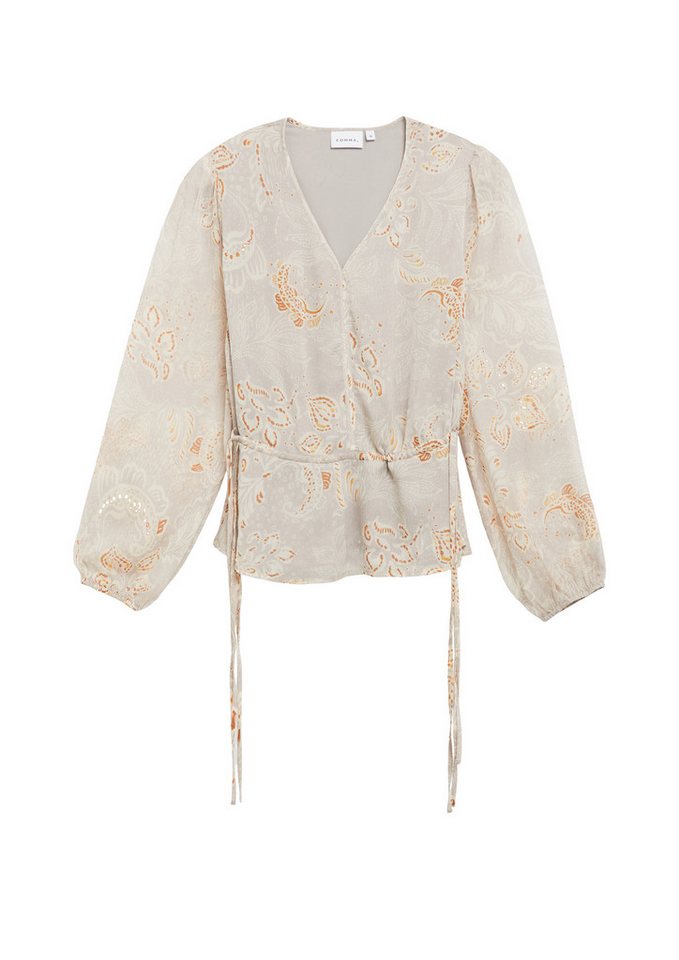 comma Langarmbluse Bluse Chiffon-Bluse mit Tunnelzug an der Taille – Bild 2 von 5