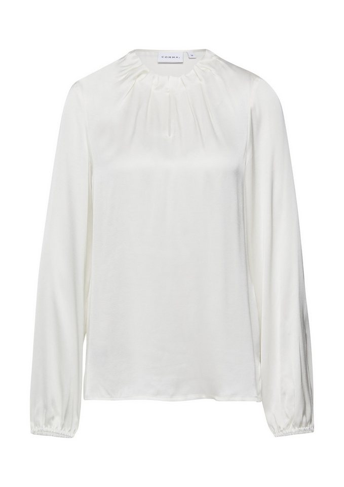 comma Langarmbluse Bluse Satinierte Bluse mit Raffung – Bild 2 von 5
