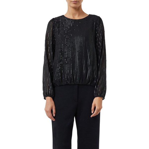 comma Langarmbluse mit Pailetten-Muster