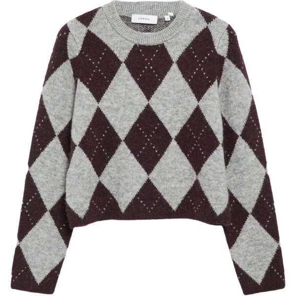 comma Langarmshirt grau,Casual,Polyester,Gemustert,Rundhals,Langarm,Regular Fit
