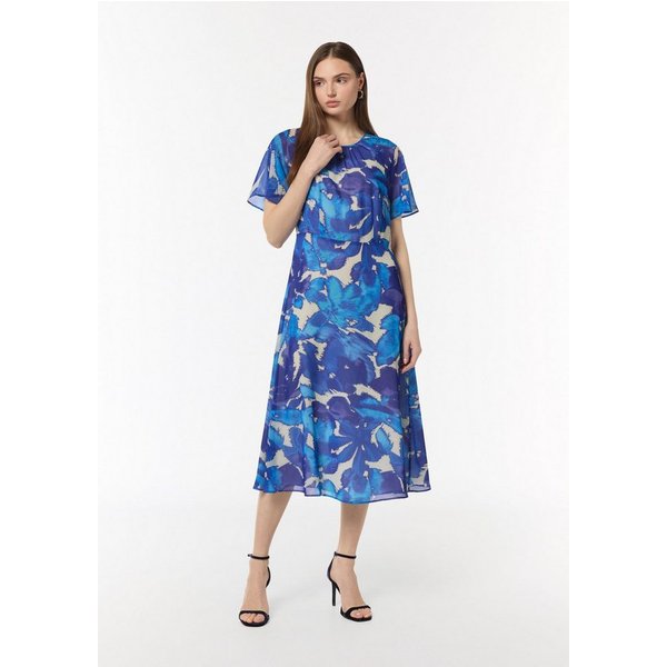 comma Midikleid Kleid Midi-Kleid aus Webware