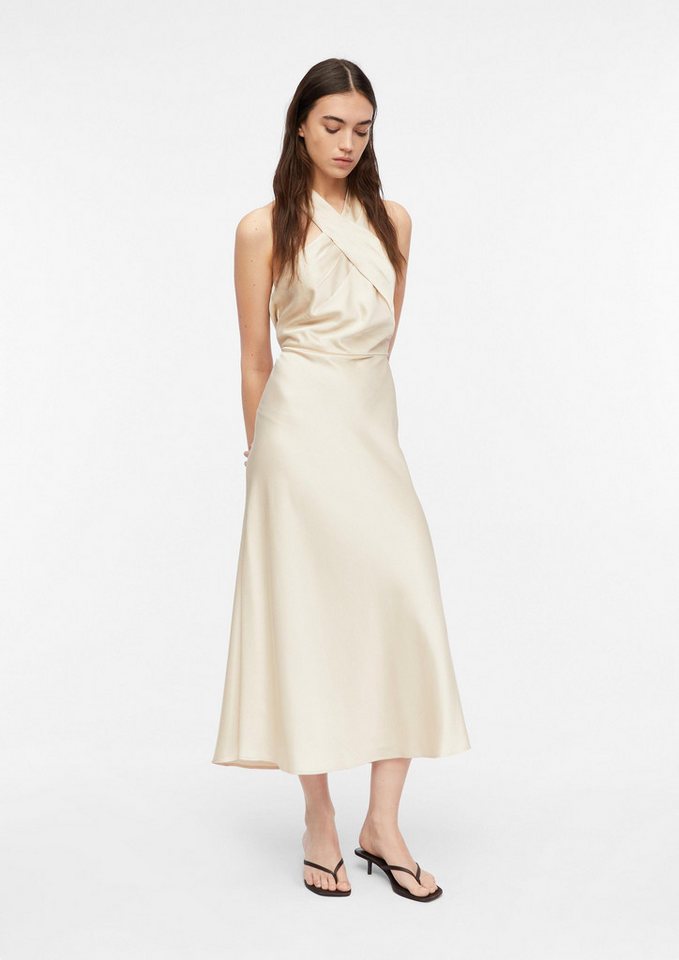 comma Midikleid Kleid Satin-Kleid mit Neckholder – Bild 5 von 5