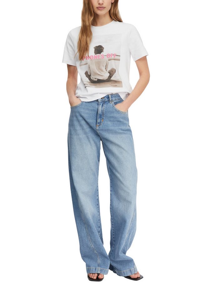 comma Print-Shirt Sommershirt mit Frontpint – Bild 3 von 4