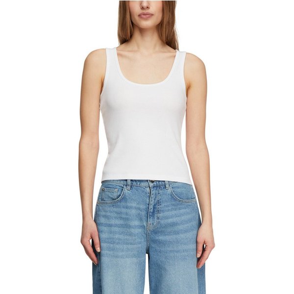 comma Ripptanktop mit Rippstruktur