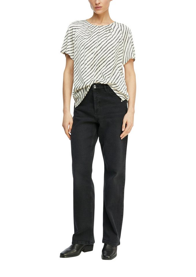 comma Shirtbluse mit Streifen Muster – Bild 3 von 5