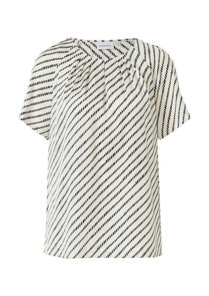comma Shirtbluse mit Streifen Muster – Bild 4 von 5