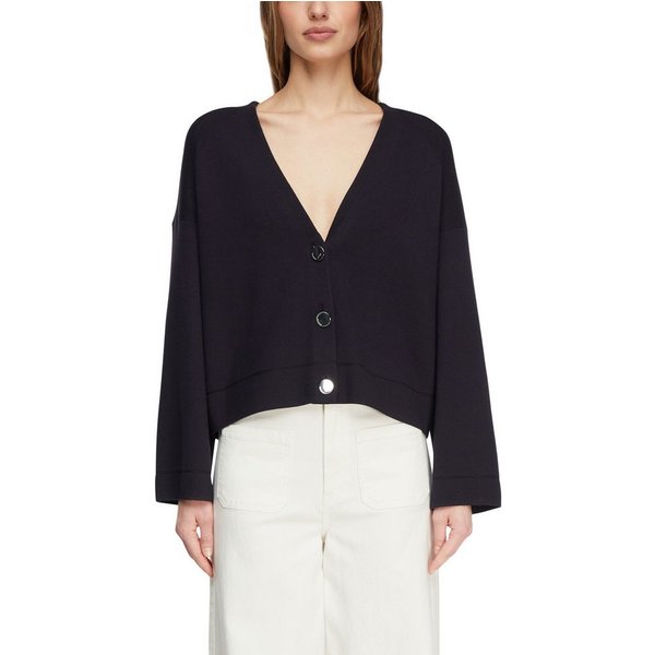 comma Strickjacke mit V-Ausschnitt