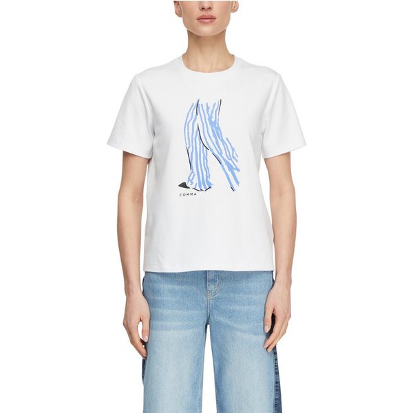 comma T-Shirt mit Artwork