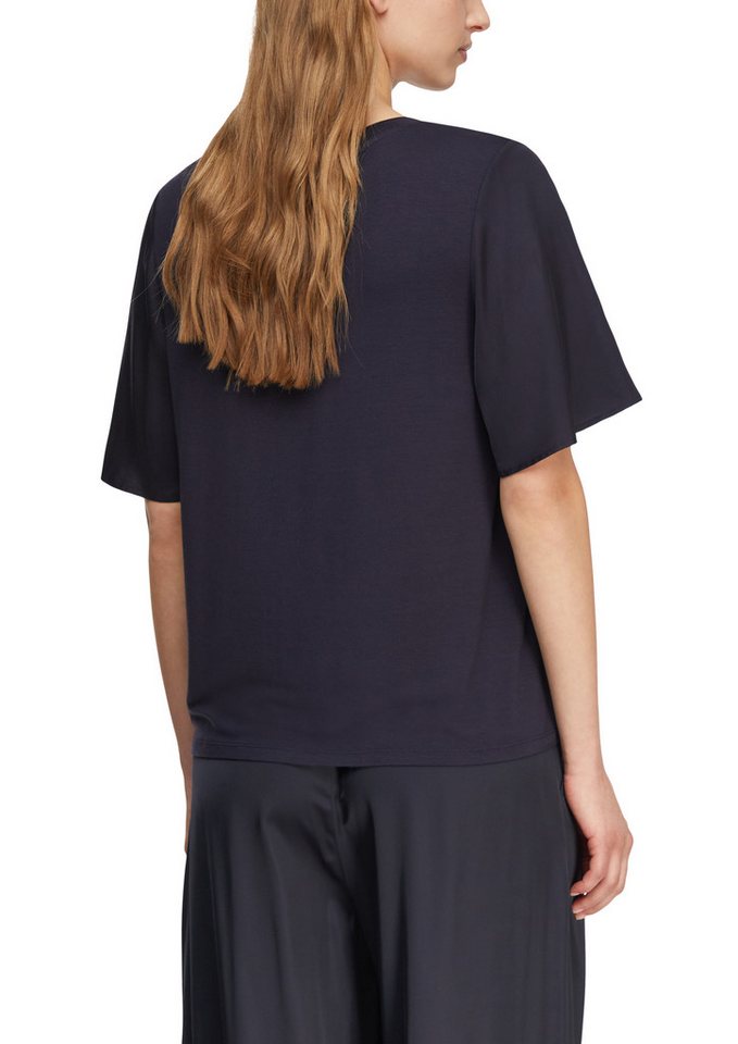 comma T-Shirt mit geripptem Ausschnitt – Bild 2 von 4