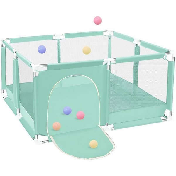 Comomy Laufgitter, Baby Krabbelgitter Schutzgitter Laufgitterzelt 128x128x66cm