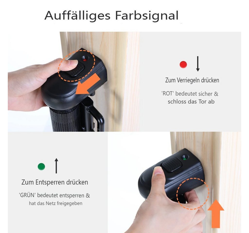 Comomy Türschutzgitter (Türschutzgitter Ausziehbar, Absperrgitter Schutzgitter), Baby Treppenschutzgitter 0-180°, Einziehbar 140/180cm – Bild 4 von 5