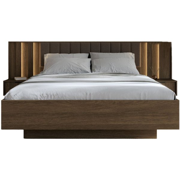 Compleo Bett mit Bettkasten, Schlafzimmermöbel, Doppelbett mit Stauraum, MADE IN EU