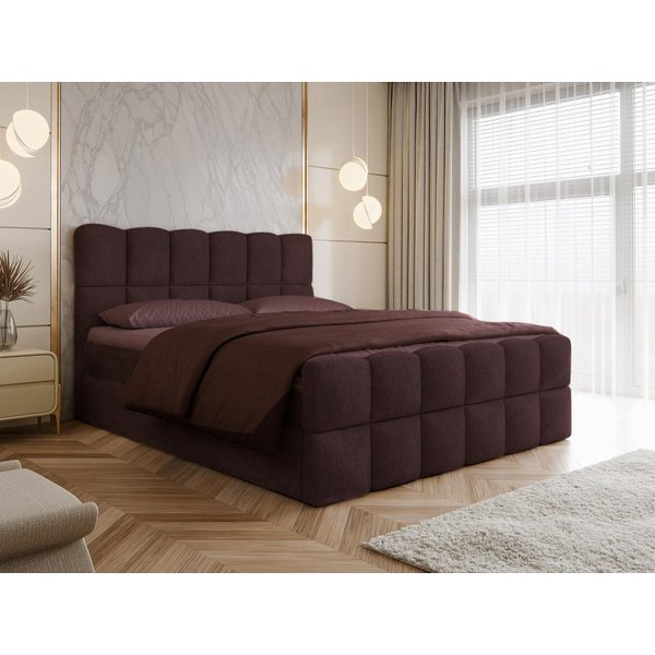 Compleo Boxspringbett Wolkenbett mit zwei Bettkästen, Bezug: Bouclé, Designer Bett