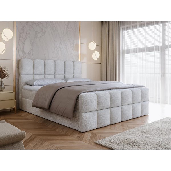 Compleo Boxspringbett Wolkenbett mit zwei Bettkästen, Bezug: Bouclé, Designer Bett