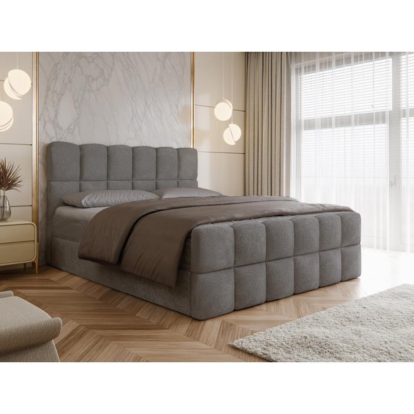 Compleo Boxspringbett Wolkenbett mit zwei Bettkästen, Bezug: Bouclé, Designer Bett