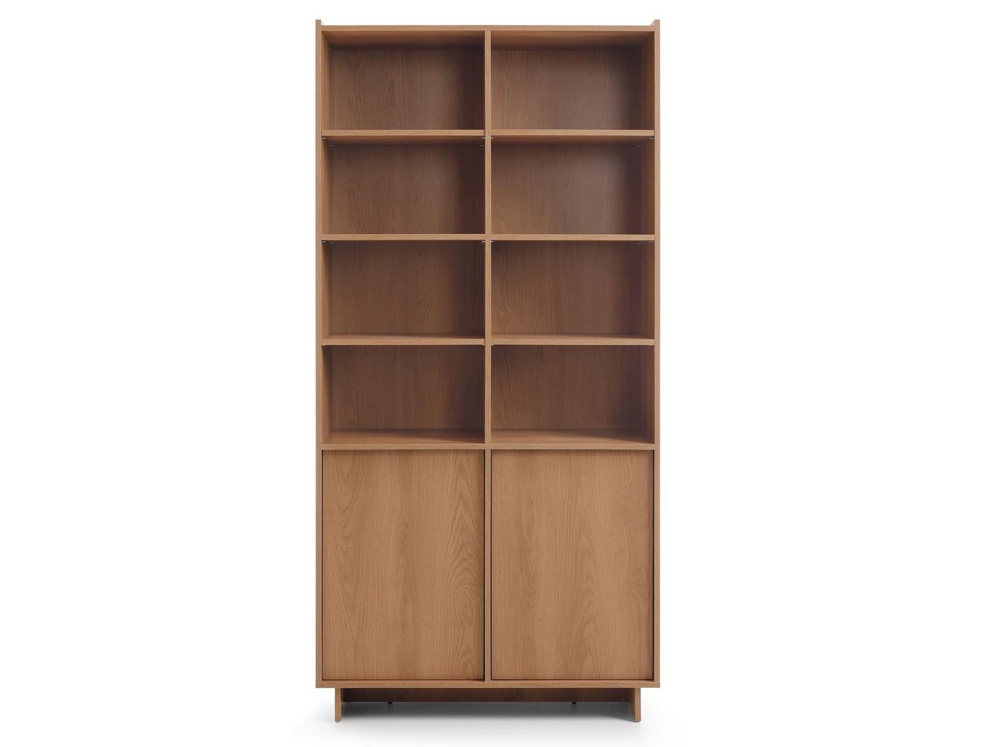 Compleo Bücherregal mit 2 Türen, Japandi Design, Eiche Karamell KELLOS – Bild 3 von 5