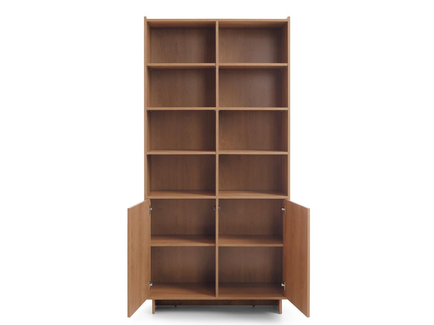 Compleo Bücherregal mit 2 Türen, Japandi Design, Eiche Karamell KELLOS – Bild 4 von 5