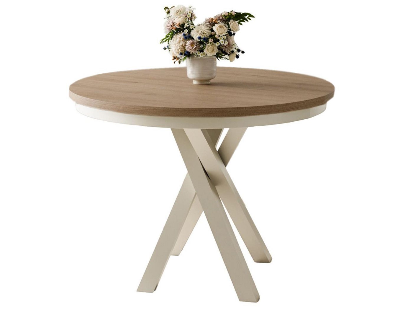 Compleo Esstisch Esszimmer, Modern, Japandi, Industrial - Küchentisch - Runder LOFTO – Bild 2 von 4