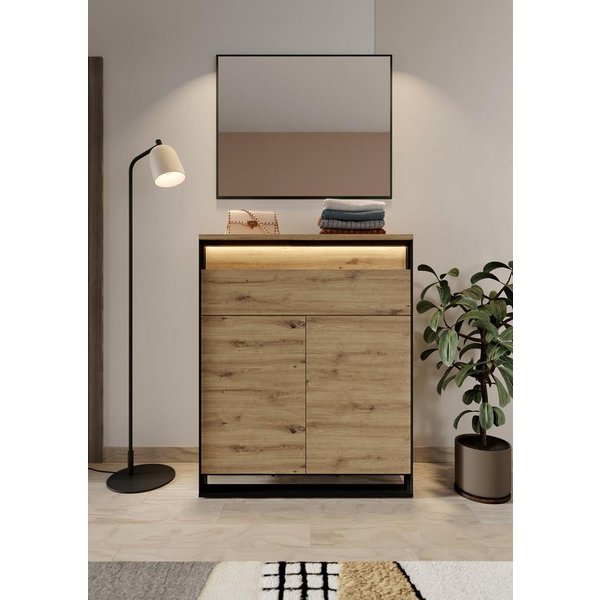 Compleo Garderoben-Set (Kommode und Spiegel), Modern Set