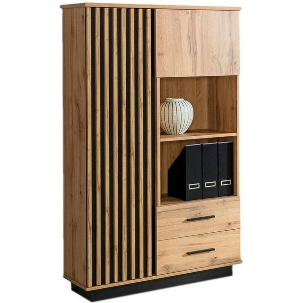 Compleo Hochkommode 2 Türen und 1 Schublade PUCCI Höhe 162 cm, Modern design