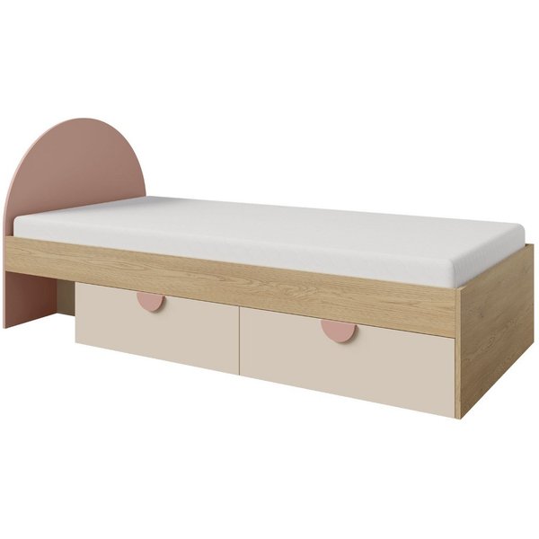 Compleo Kinderbett 90x200 mit 2 Schubladen FORMS, Rosa oder Marineblau (MADE IN EU), Modern Kinderzimmer
