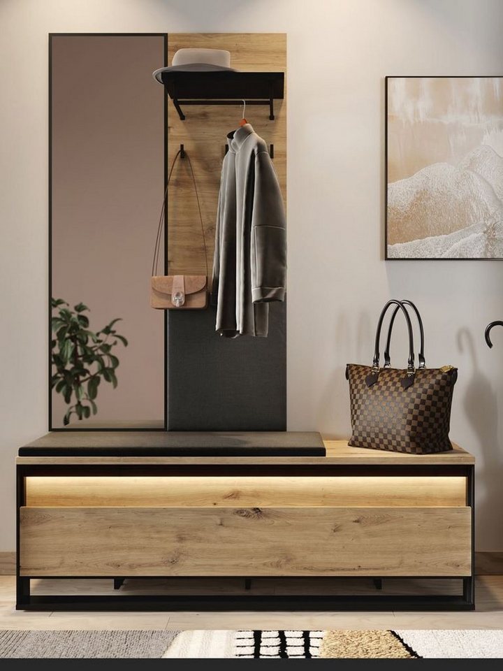 Compleo Kleiderständer Kleiderbügel mit Regal LIMA – Bild 3 von 3