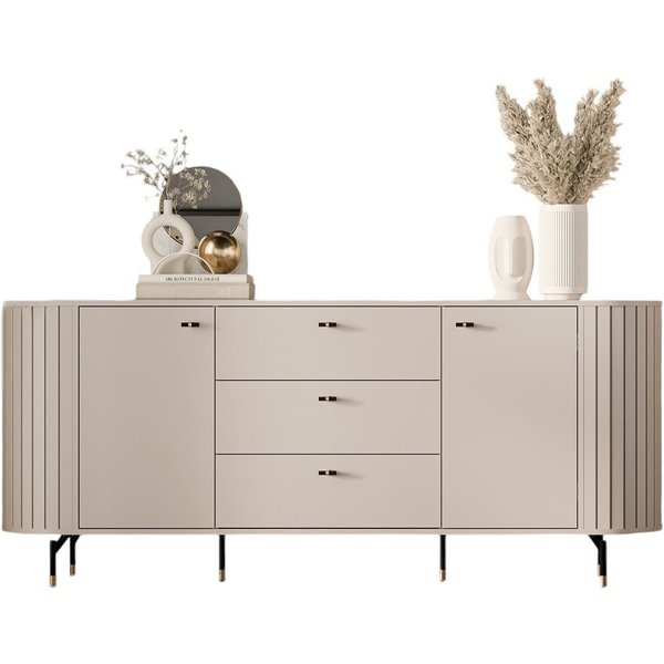 Compleo Kommode 190 cm breit, Kommode mit 3 Schubladen und zwei Türen MODERNO