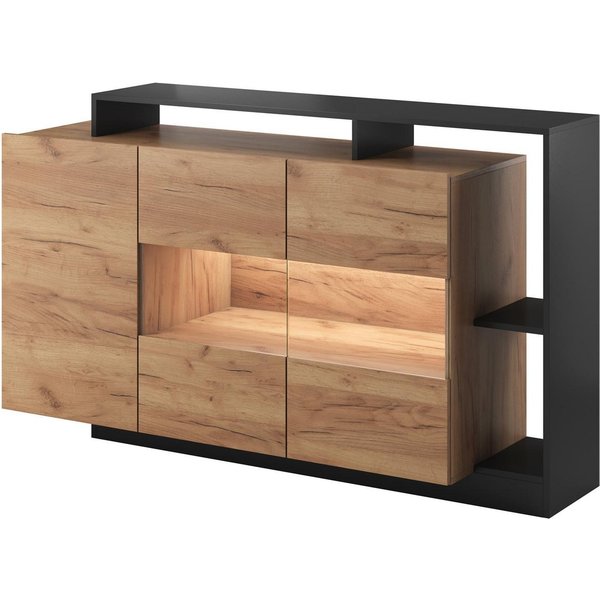Compleo Kommode 3-türig, Griffloses System, Modern design, Breite: 150 cm (MONIAS)