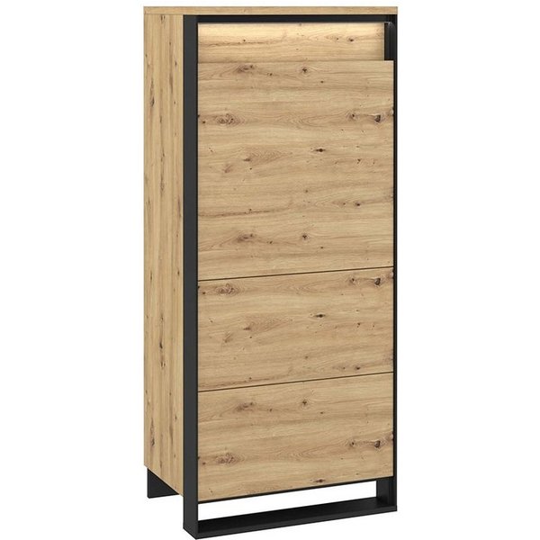 Compleo Kommode LIMA Schrank mit 3 Einlegeböden, mit 1 Tür, Loft stil