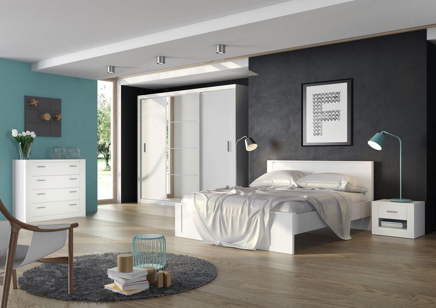 Compleo Kommode mit 4 Schubladen VENTI Breite: 100 cm, Klassisch design – Bild 2 von 3
