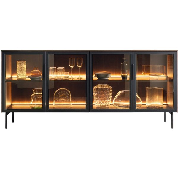 Compleo Kommode mit geriffelte Glasfront, Modern und Elegant MARBELA, Die perfekte Wahl für ein modernes Interieur