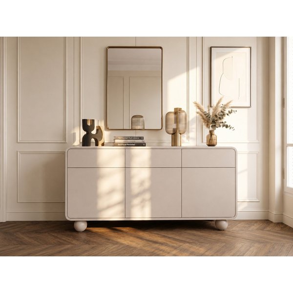 Compleo Kommode Sideboard elegant, auf runden Füßen, Breite: 160 cm ALDOS