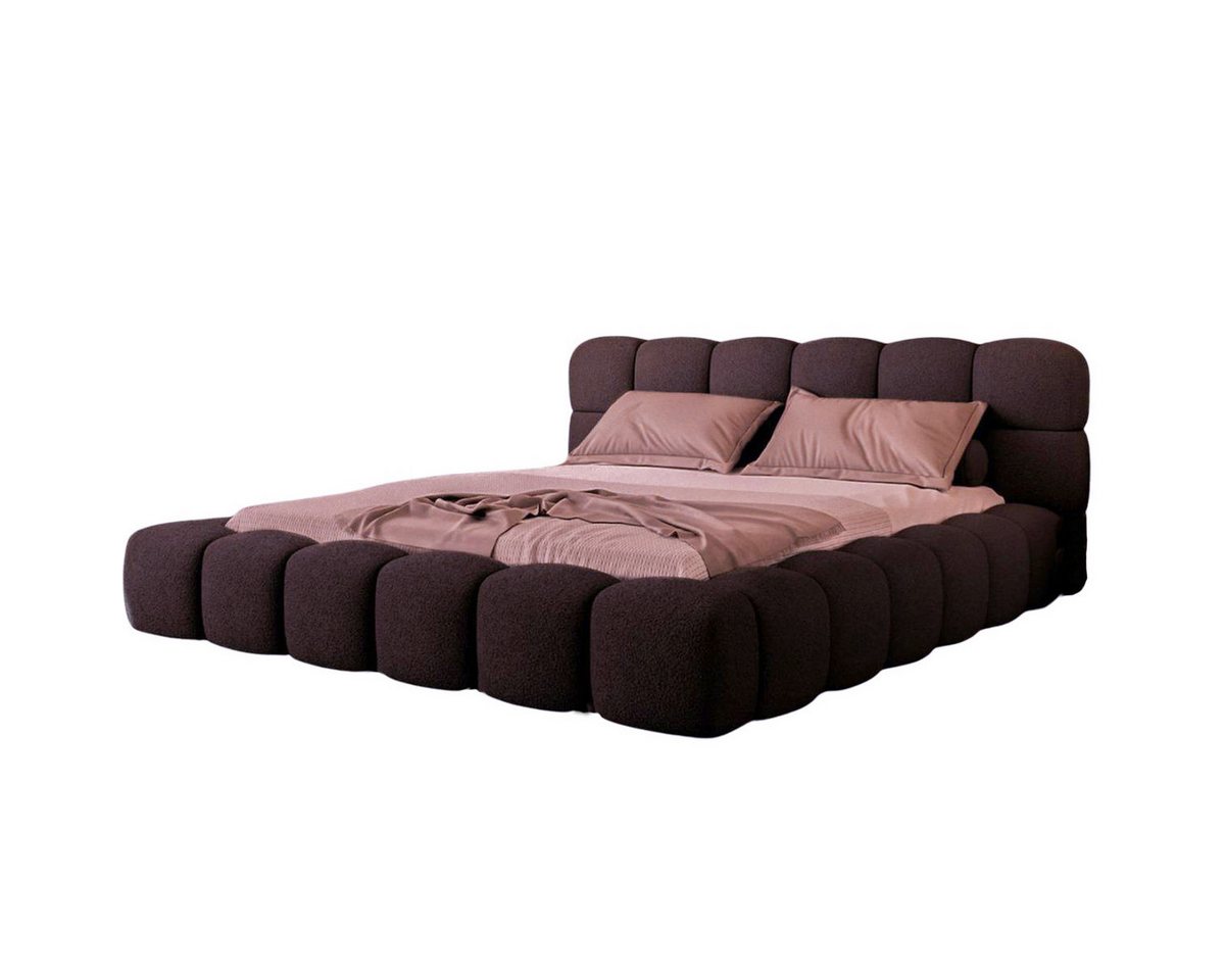 Compleo Polsterbett BIZU BUBBLE bouclé, Designerbett 140/160/180/200x200, MADE IN EU, Weiche Formen, hochwertige Materialien für Komfort wie auf Wolke – Bild 3 von 5