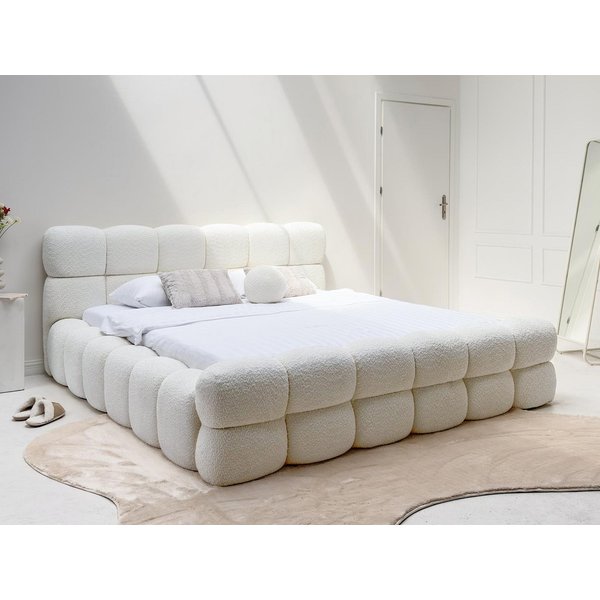 Compleo Polsterbett bubble, Designerbett 140/160/180/200 DALIA (TOPSELLER, Lattenrost mit Holzrahmen oder Metalrahmen), Wolkenbett, Cloud-Bett mit Bettkasten