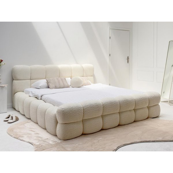 Compleo Polsterbett bubble, Designerbett 140/160/180/200 DALIA (TOPSELLER, Lattenrost mit Holzrahmen oder Metalrahmen), Wolkenbett, Cloud-Bett mit Bettkasten