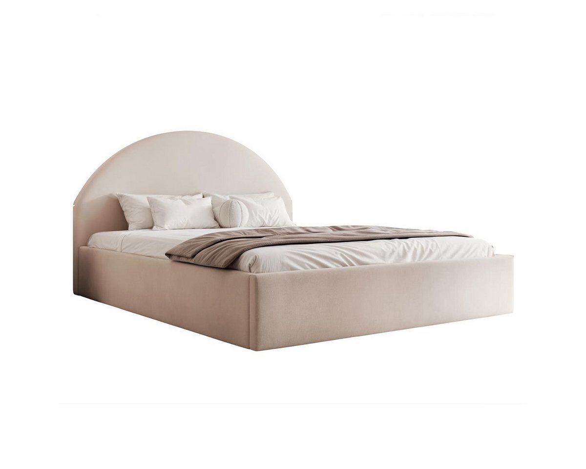 Compleo Polsterbett Designer Polterbett CLARA, mit Stauraum, Glamour-Bett, Elegant, Bett mit halbrückigem Kopfteil, Elegant design – Bild 2 von 4