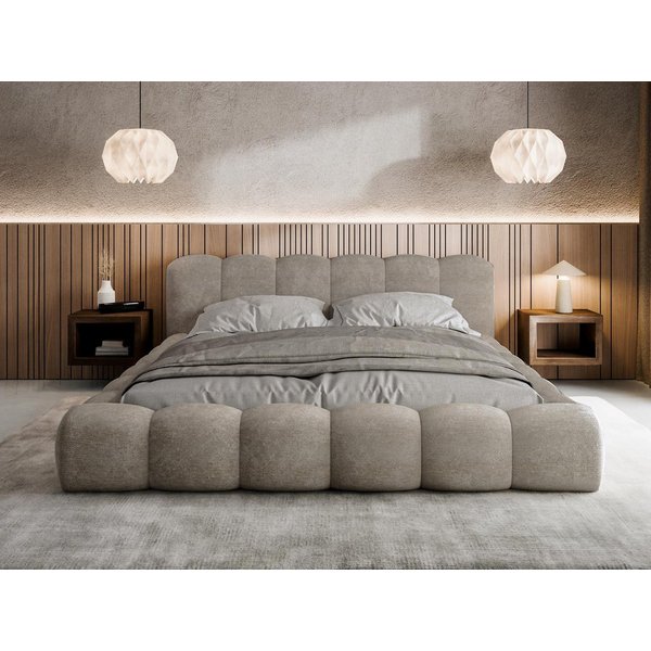 Compleo Polsterbett ERMS Bett bubble, Designerbett (Schlafzimmer Bett modern), (Chenille-Stoff), Doppelbett gepolstert, Wolkenbett