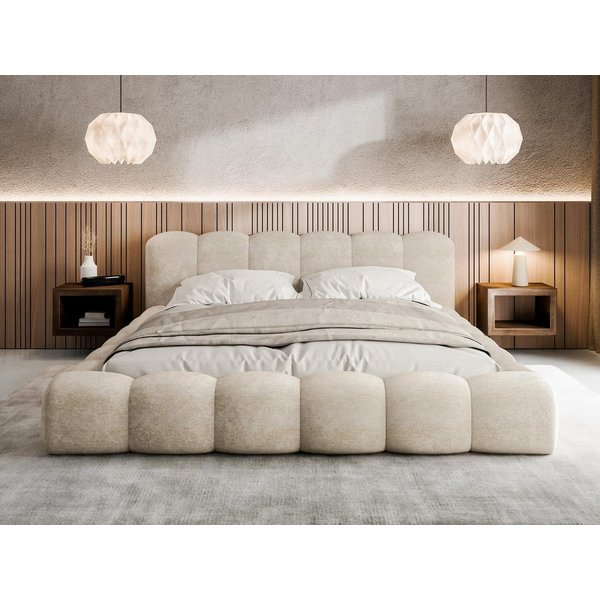 Compleo Polsterbett ERMS Bett bubble, Designerbett (Schlafzimmer Bett modern), (Chenille-Stoff), Doppelbett gepolstert, Wolkenbett