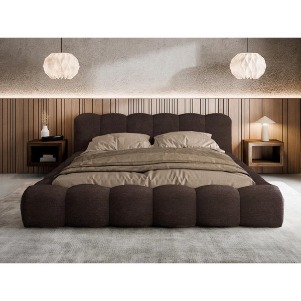 Compleo Polsterbett ERMS Bett bubble, Designerbett (Schlafzimmer Bett modern), (Chenille-Stoff), Doppelbett gepolstert, Wolkenbett
