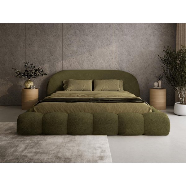 Compleo Polsterbett OMBIS, Wolkenbett mit Bettkasten und Lattenrost, Designer-Bett, MADE IN EU