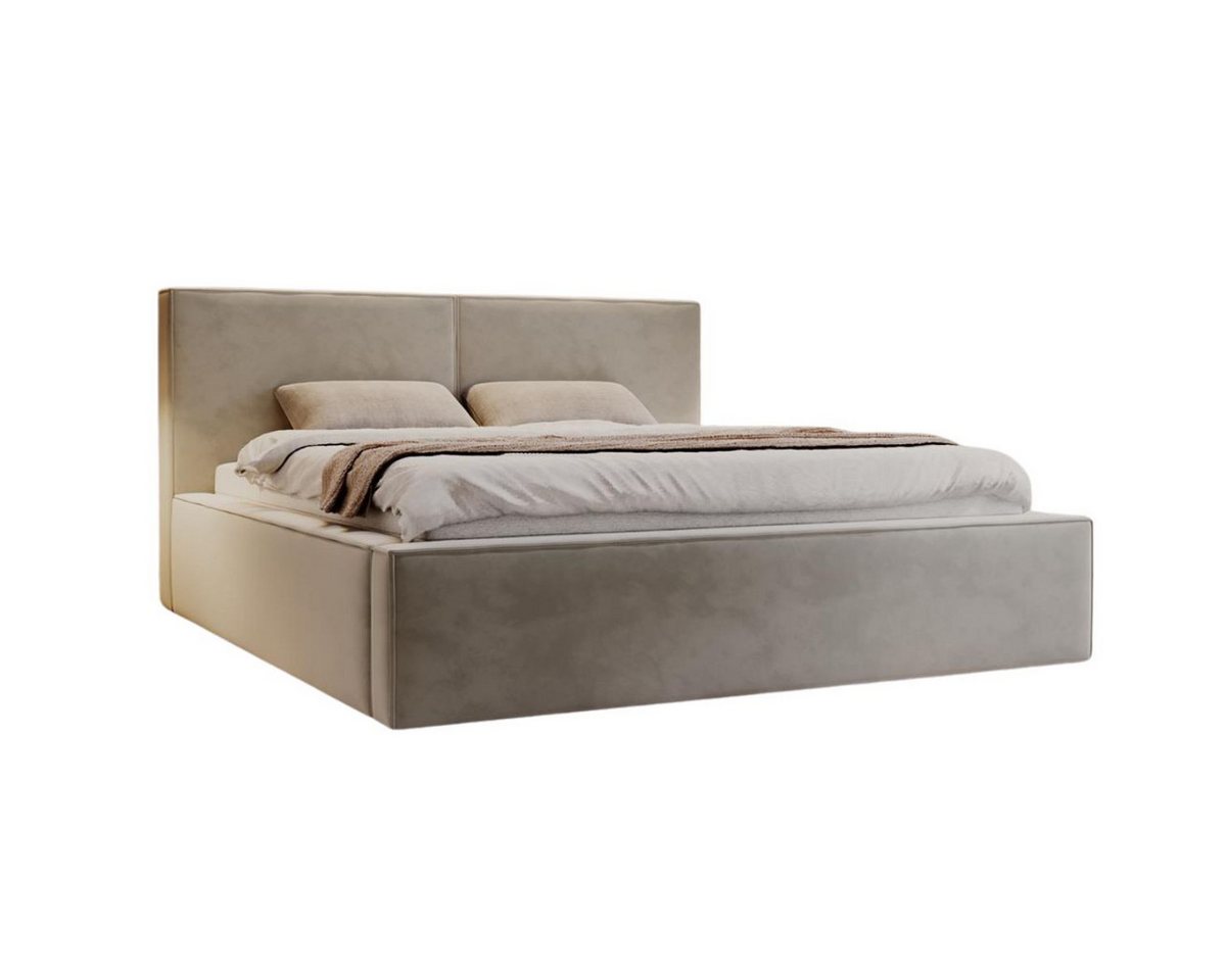 Compleo Polsterbett SANTO Metallrahmen, Bettkasten, ohne Matratze, (Kostenlose Lieferung! TOP ANGEBOT), Cordstoff oder Samtstoff – Bild 2 von 5